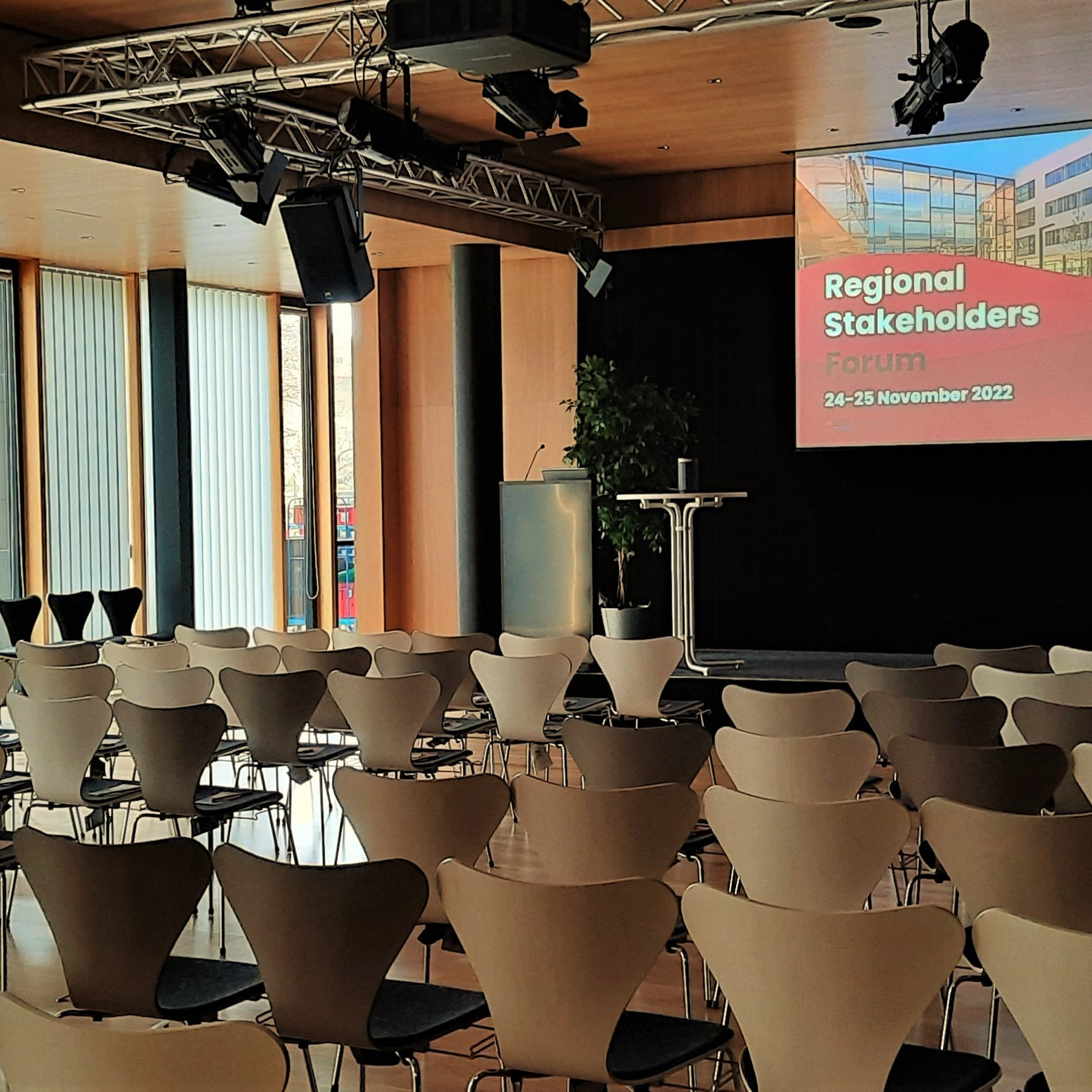 Empty conference room at the Regional Stakeholders Event.